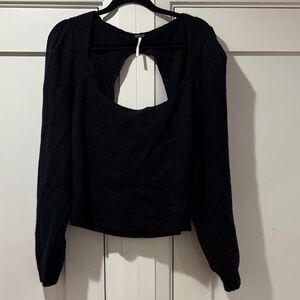 Free People Keyhole Back Sweater